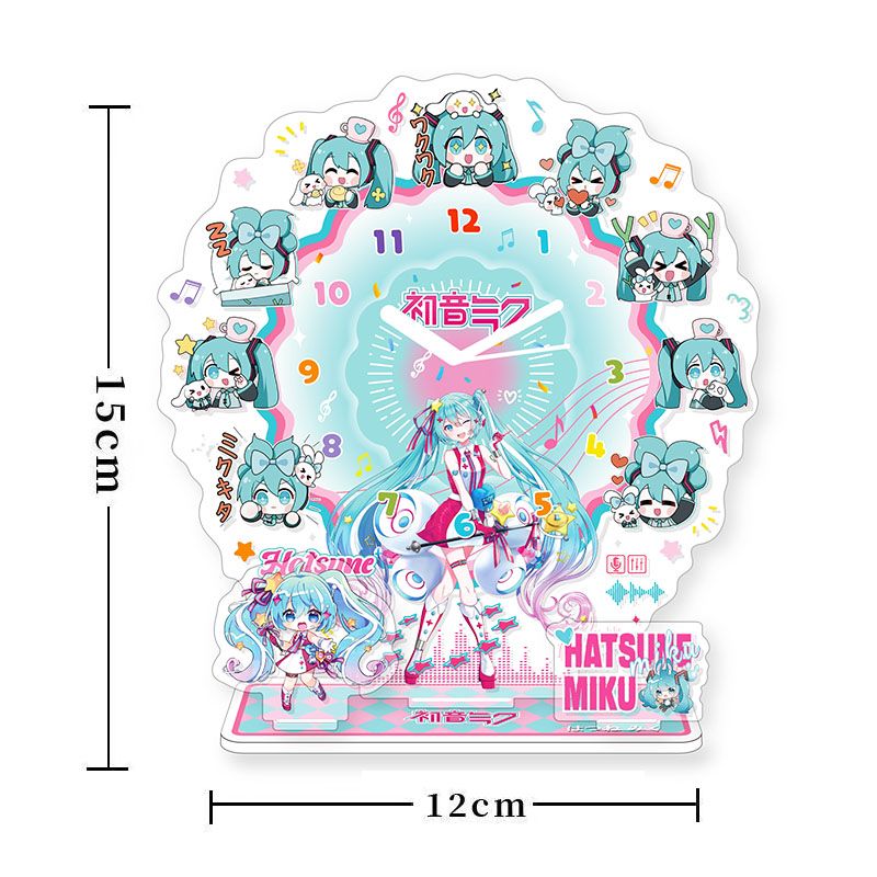 Acrylic Cosplay Prop - Hatsune Miku Anime Acryl Klokstandaard Desktop