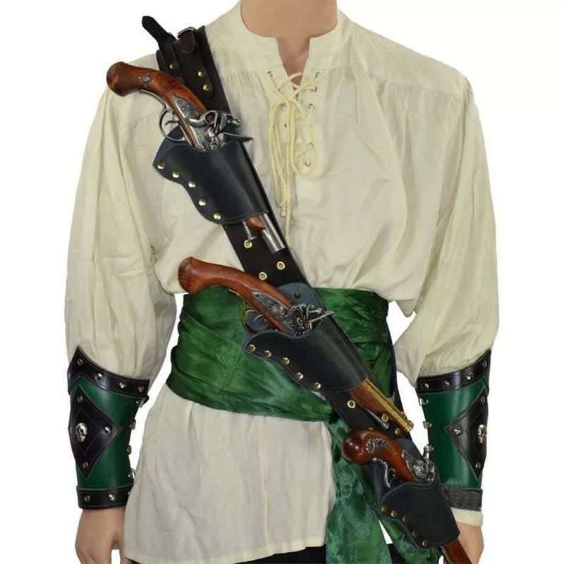 Cosplay Prop Bag - Renaissance piraat Flintlock pistool houder holster