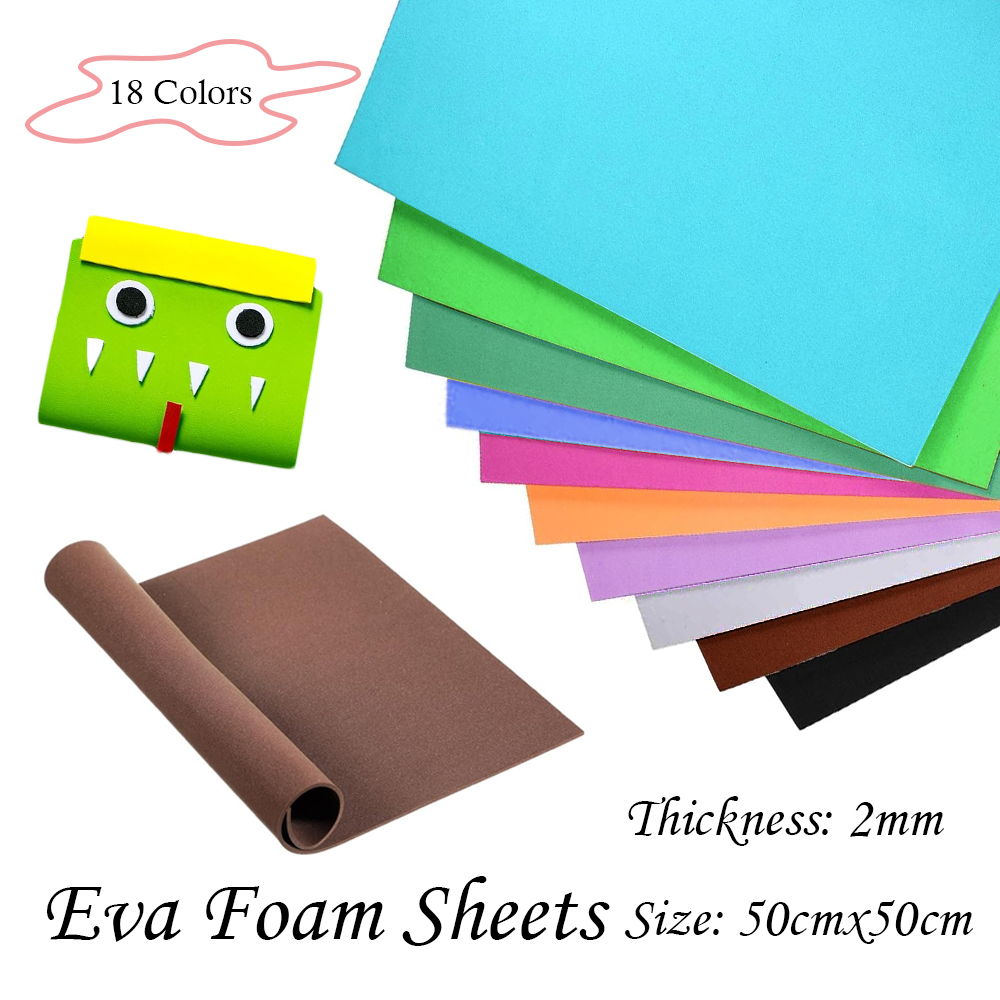 Eva Foam Sheet - 18 kleuren 2 mm dikke kleurrijke