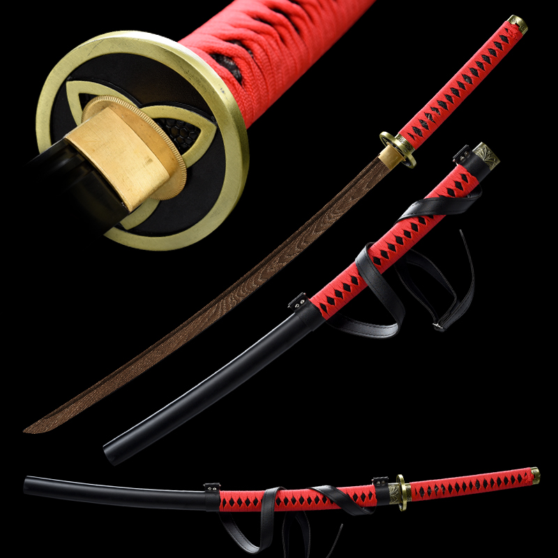 Cosplay Material For Prop - Houten Katana met riem Ninja-zwaard Full