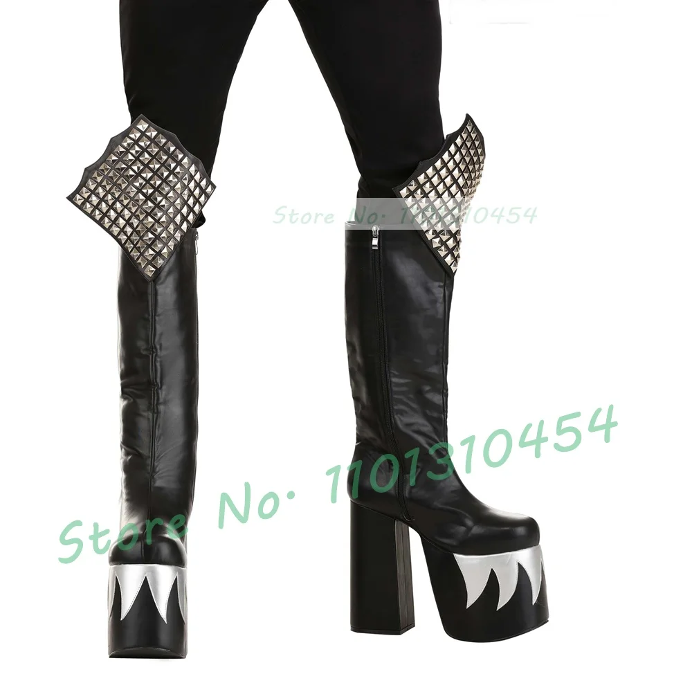 Zwarte Knie Hoge Platform Demo - Cosplay Flame Prop recensie en prijs