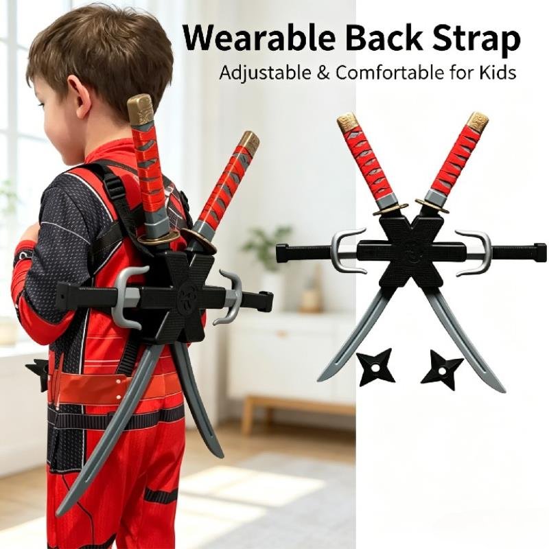 Halloween 1:1 Ninja Set Kinder - Cosplay Prop Knife recensie en prijs