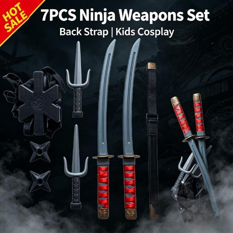 Halloween 1:1 Ninja Set Kinder - Cosplay Prop Knife recensie en prijs